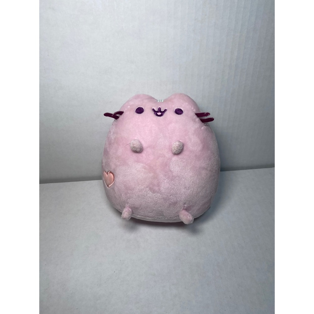 Pusheen the Cat Pink Mint Green Heart Plush 5 Inch Fiesta Stuffed Animal